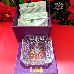 CRYSTAL RING HOLDER OLEG CASSINI SQUARE BOTTOM NWT